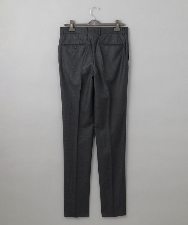 GOTAIRIKU 【保温性/ストレッチ/シワになりにくい】サキソニーストレッチパンツ（ノータック） グレー系