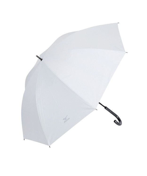 MOONBAT 【大きめ】MIZUNO メンズ 晴雨兼用日傘 長傘 RBロゴ 遮光 遮熱 UV ユニセックス ホワイト