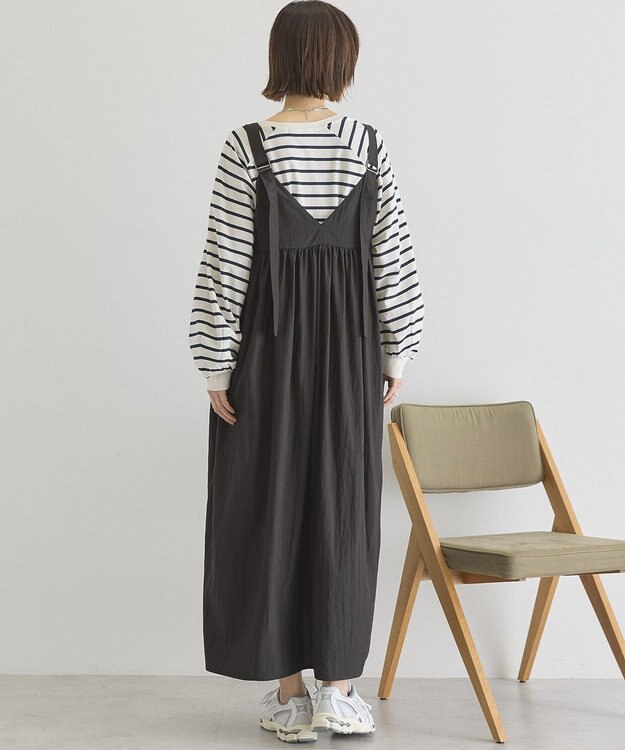 AMERICAN HOLIC 【選べる丈】Ｖネックワンピース Black