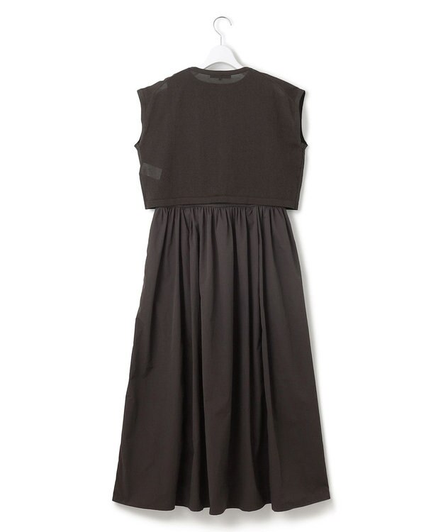 23区 【Oggi8月号掲載/洗える】ニットレイヤード ワンピース ダークブラウン系