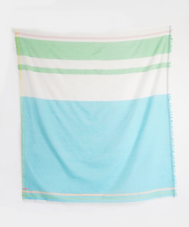 POLS 播州織 極細コットンストール エメラルド