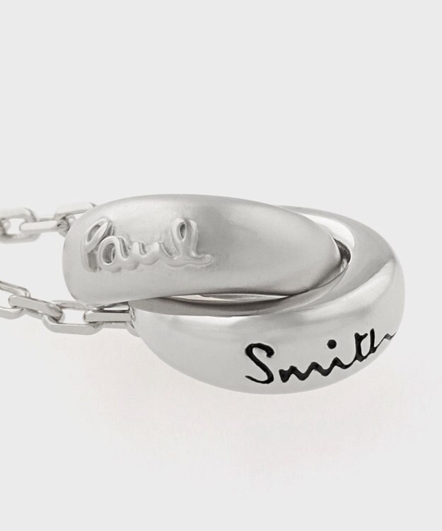 Paul Smith Double Ring Motif ネックレス シルバー