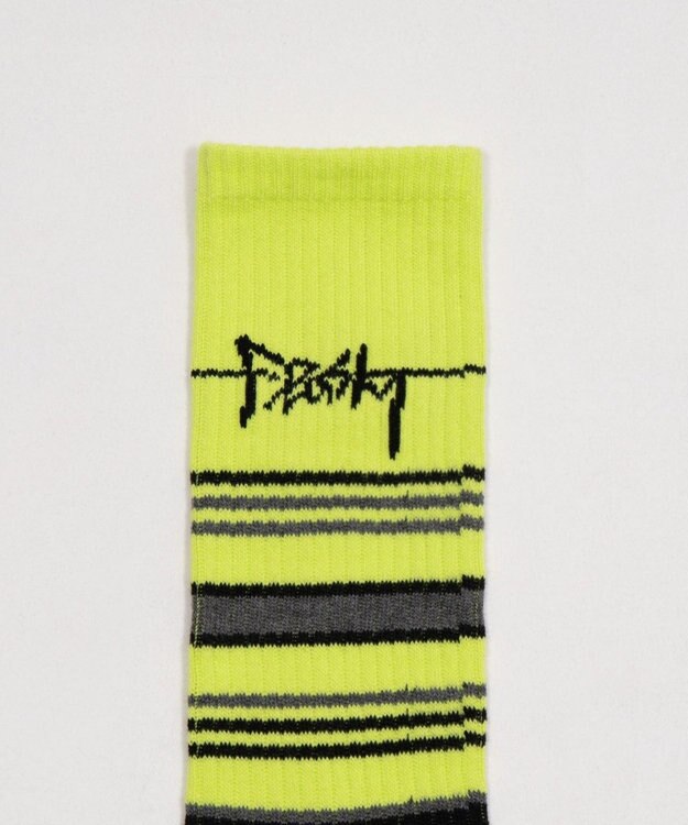 WEGO マルチボーダーソックス（R）　 ライム