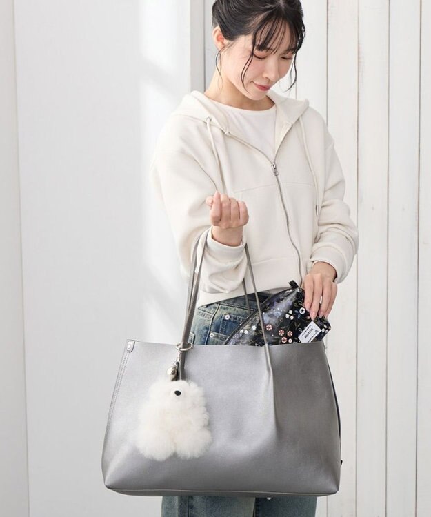 ROOTOTE 0188【オフィシャルストア限定】LT.ミディアム.レザレット.RTG-A 02：ダークシルバー