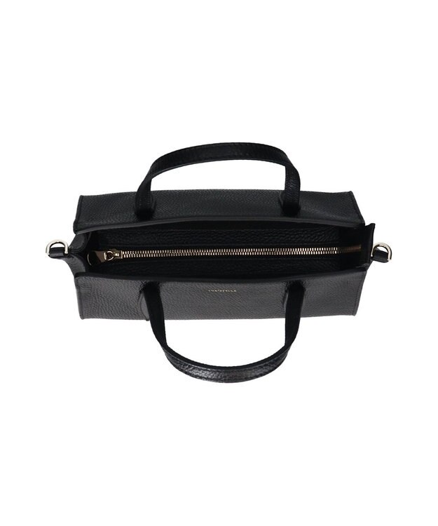 INTER-CHAUSSURES 【LORISTELLA】シュリンクレザーベーシックハンドバッグ ブラック