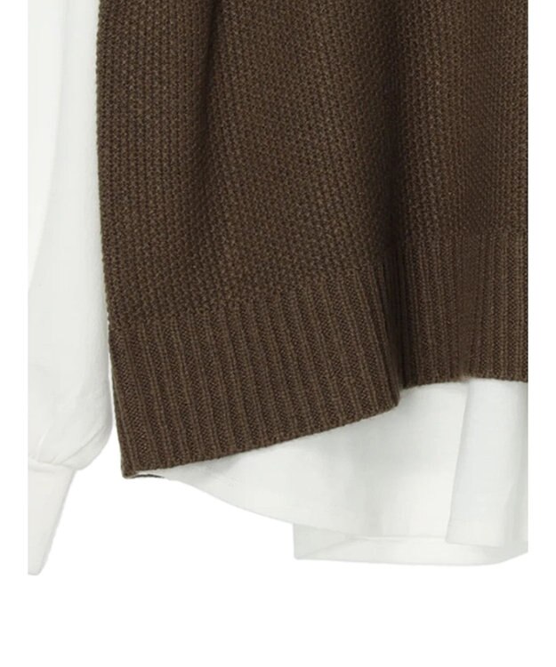 Green Parks ＳＥＴ２点モックネックカノコベスト＋ロンＴＥＥ Brown