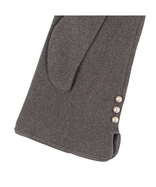 UNBILLION カシュネ cache nez / パールビーズ付きジャージー手袋 GY