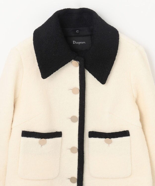 GRACE CONTINENTAL ウールパイルジャケット キナリ