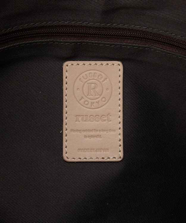 russet エンボスモノグラム ソフトレザーショルダーバッグ(CE-1547) GrayBeige