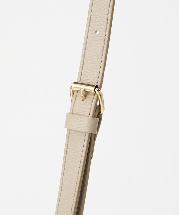 russet エンボスモノグラム ソフトレザーショルダーバッグ(CE-1547) GrayBeige