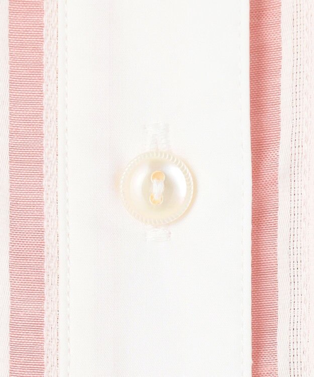 J.PRESS YORK STREET 【WOMEN】ピンタック バンドカラーストライプブラウス ピンク系1