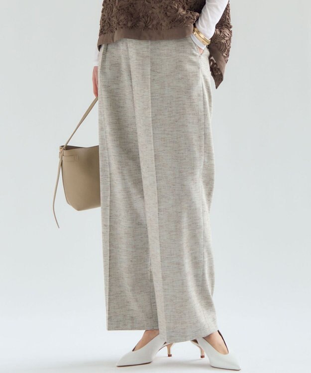 23区 L 【先行予約】リネンライクブッチャー ワイドパンツ ライトグリーン