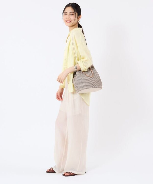 LeSportsac CHAIN CROCHET MED BUCKET/ベージュクロシェ ベージュクロシェ