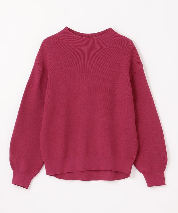 ANY 【洗濯機可能/8色展開】ソフトタッチポリエステルニット ローズレッド