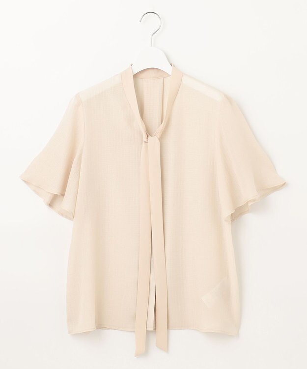 自由区 【洗える・XSサイズあり】シアードビー ブラウス ベージュ系