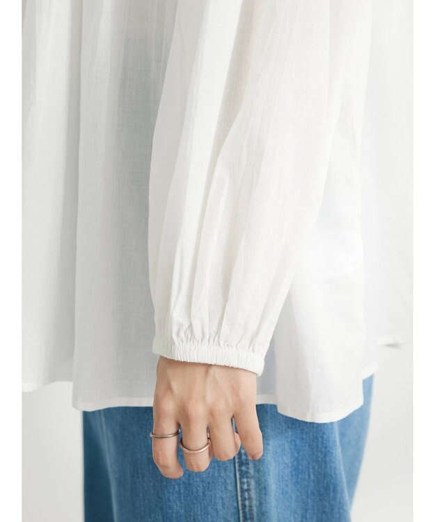 CRAFT STANDARD BOUTIQUE インド綿ピンタックブラウス Off White