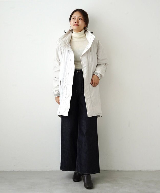 KWD 【日本製/高品質ダウン】DOWN MONSTER JACKETグリーンダウン ダウンモンスタージャケット アイボリー