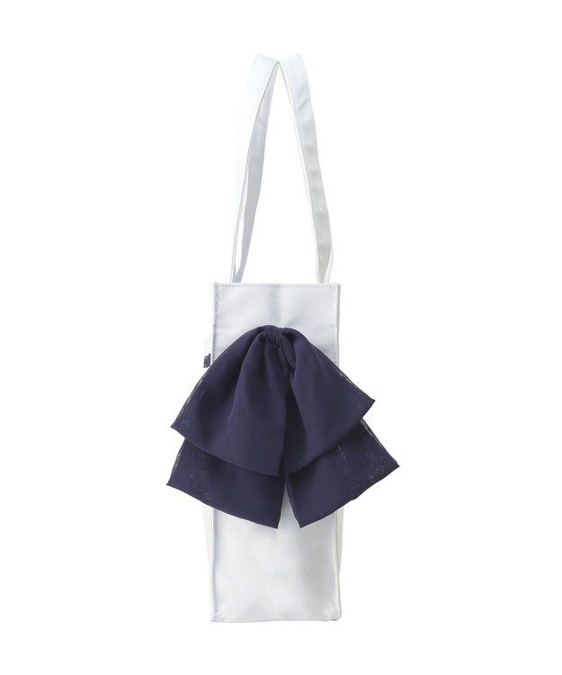 Maison de FLEUR マリンラインリボンスクエアトートバッグ Light Blue