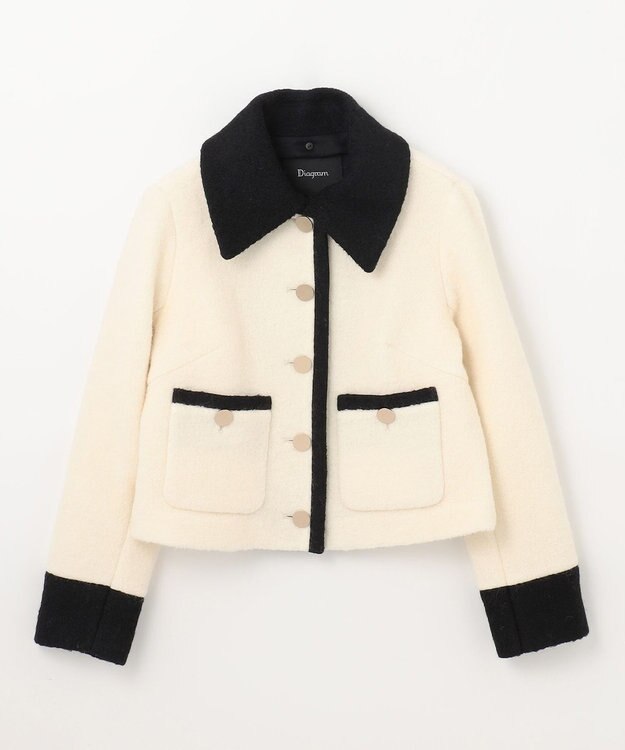 GRACE CONTINENTAL ウールパイルジャケット キナリ