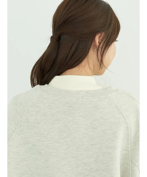 earth music&ecology 裏毛ロゴチュニック Oatmeal