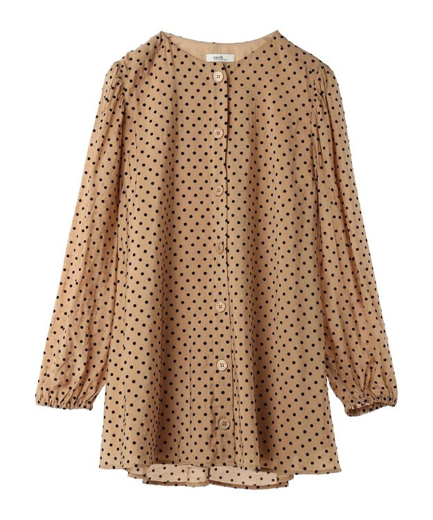 earth music&ecology ドットチュニック丈リボン付きワンピース Dot