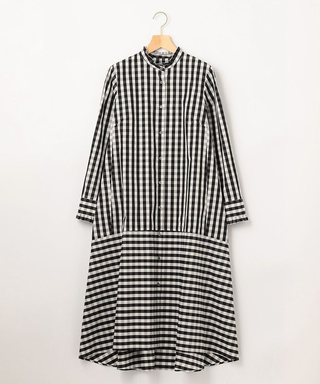 組曲 【洗える】ハイカウントタフタ ワンピース ブラック系4