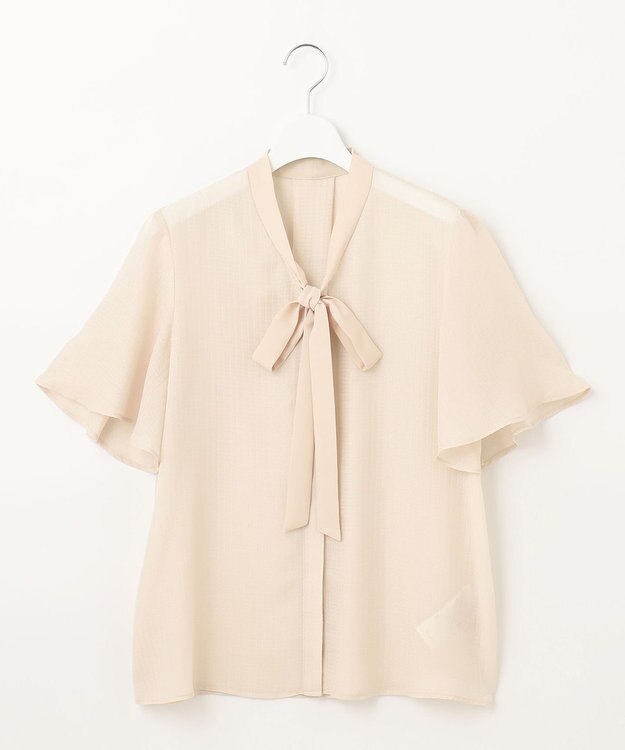 自由区 【洗える・XSサイズあり】シアードビー ブラウス ベージュ系