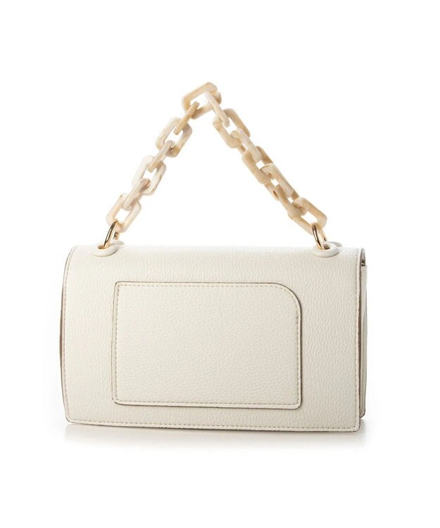 UNBILLION kakatoo プラチェーンハンドルスクエアショルダー アイボリー