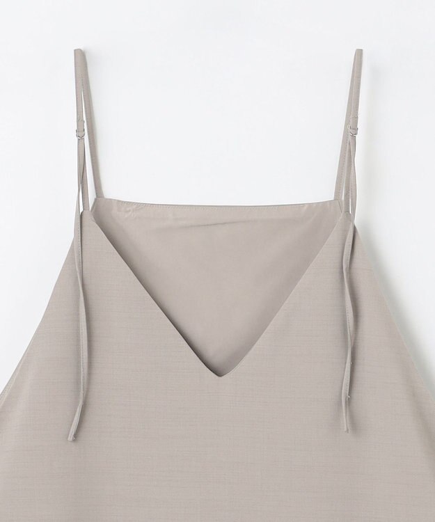 ANY L 【洗濯機可/セットアップ可/UVケア/速乾/イージーケア】サラサラテックリネンキャミソールワンピース グレージュ