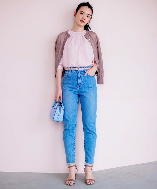 組曲 S 【WEB限定】シアーカルゼ ドルマンスリーブ ブラウス ピンク系