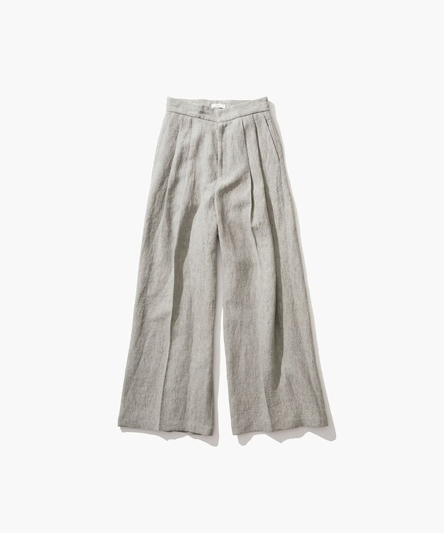 ATON LINEN RAMIE TOP | ワイドパンツ TOP GRAY