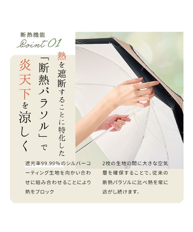 MOONBAT 断熱パラソル 二階建て 晴雨兼用 プレーン 60cm 大きめ 日傘 遮熱 遮光 UV ホワイト