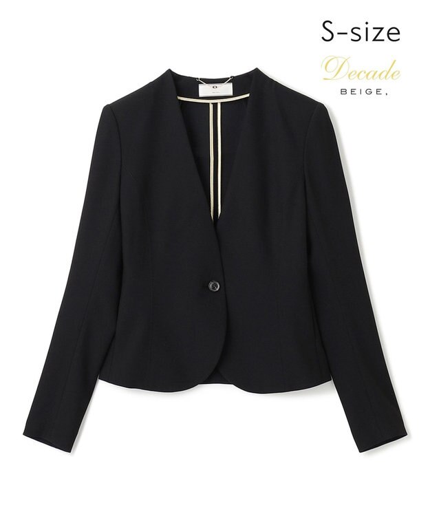 BEIGE， 【S-size】LUIZA / ノーカラージャケット Black