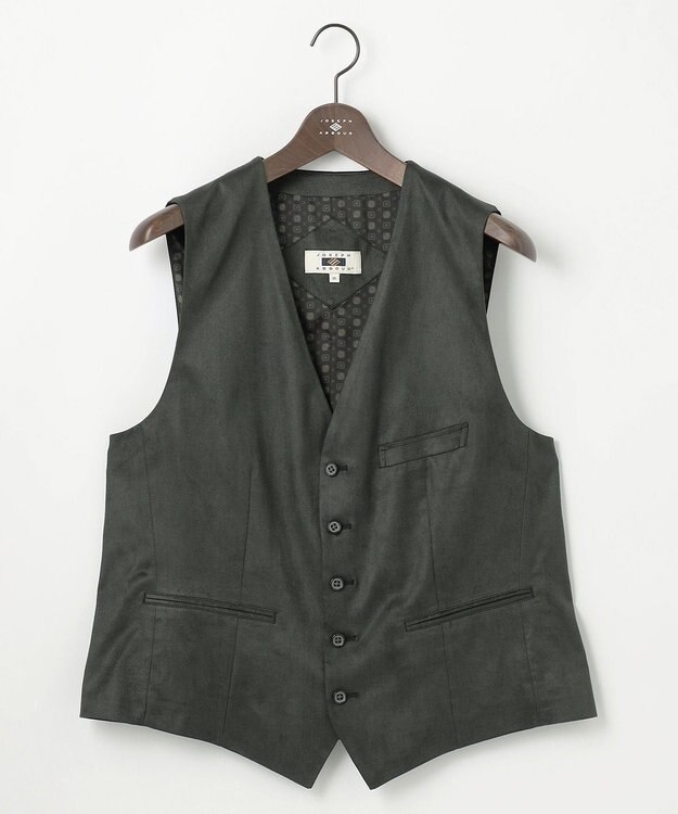 JOSEPH ABBOUD 【キングサイズ・ストレッチ/スウェードタッチ/JAPANファブリック】コマ スウェード ベスト カーキ系