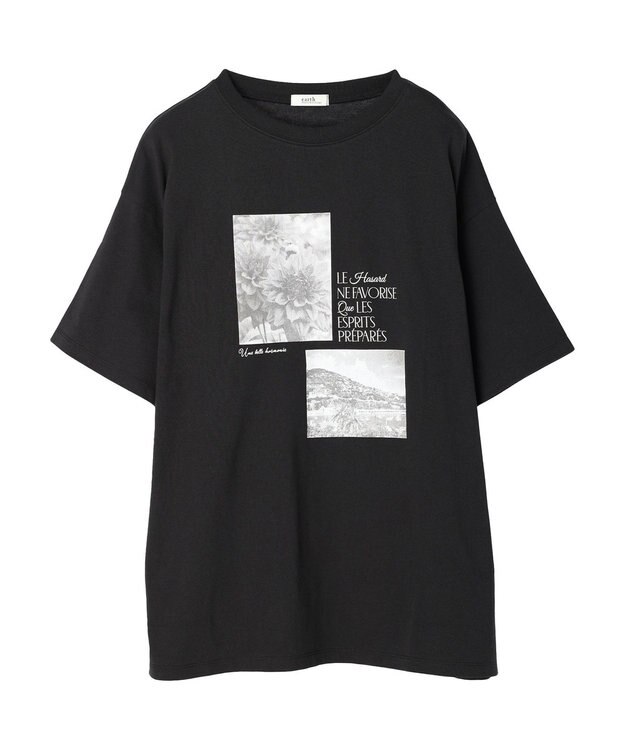 earth music&ecology フォトチュニックＴ Black
