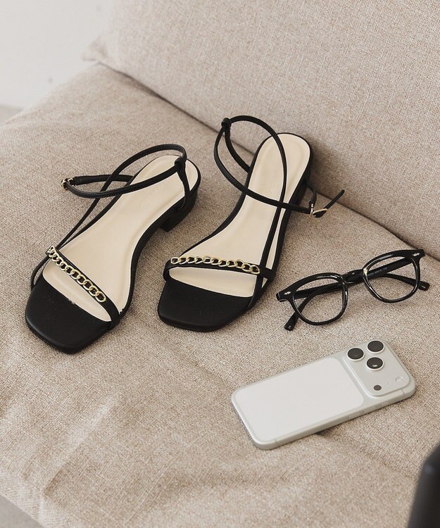 AMERICAN HOLIC チェーンヌーディサンダル Black