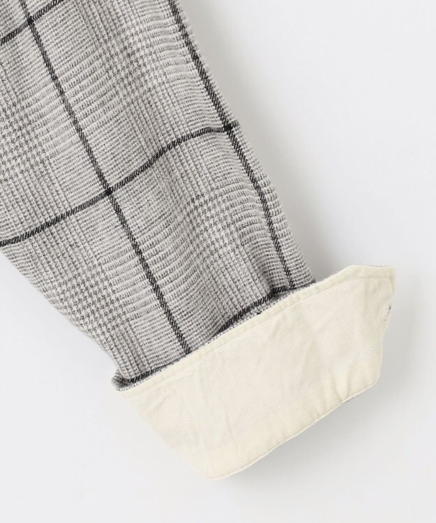 JOSEPH ABBOUD 【キングサイズ・柔らかな肌触り】 オーガニックラフィ グレンチェックシ ャツ ライトグレー系4