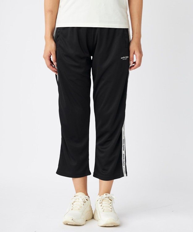 OP／FILA 【Marie claire sports】ロゴテープパンツ62丈 ブラック