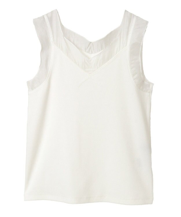 Green Parks ・ＳＵＧＡＲ　ＳＰＯＯＮ　シアー切替タンクトップ Off White