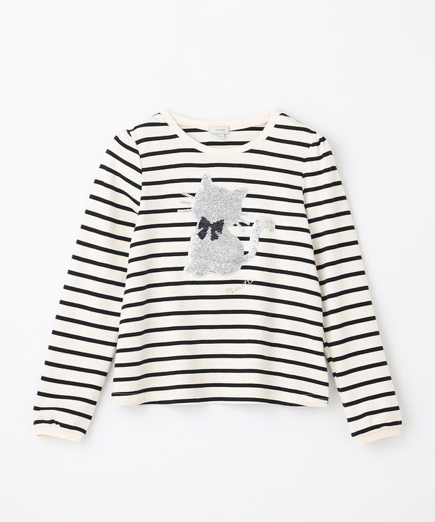 ANY KIDS ミラクルスパンコール Tシャツ ボーダー