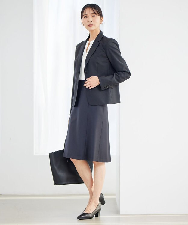 23区 【セットアップ対応】ファインネスウール 二つ釦 ジャケット ブラック系