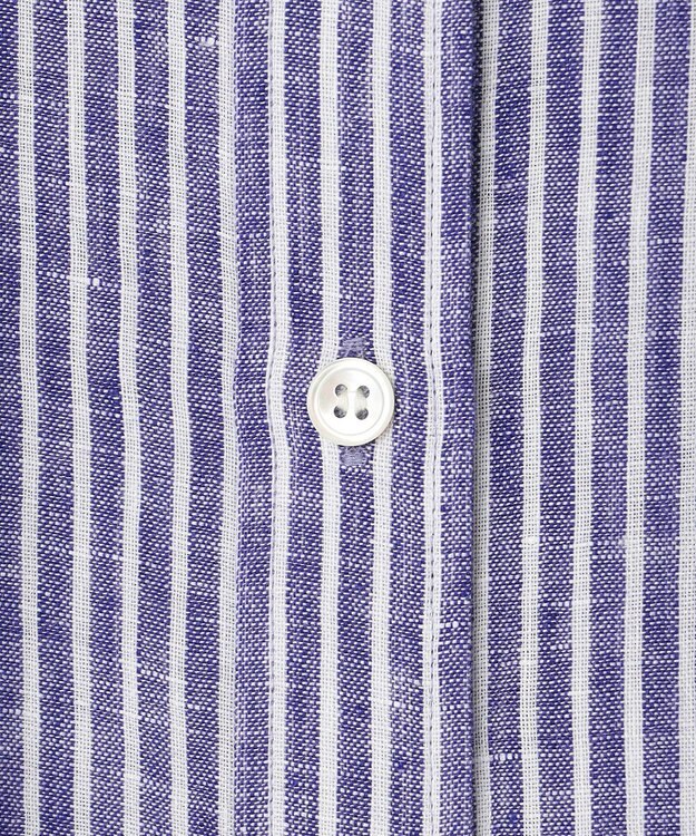 23区 【Oggi8月号掲載/洗える】LIBECO ベーシック シャツ ブルーストライプ