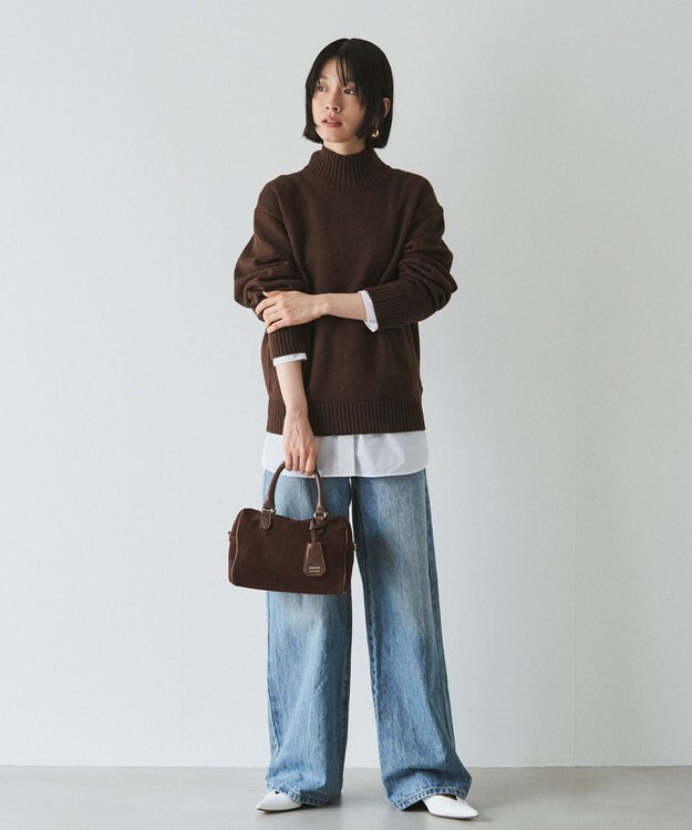 russet スエード2WAYミニボストンバッグ(CE-1570-WEB) D.Brown