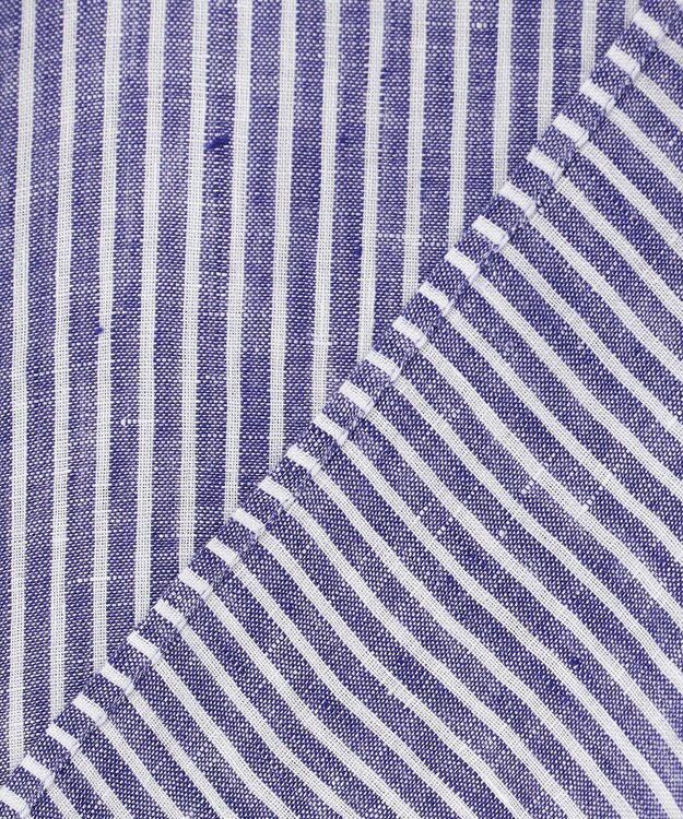 23区 【Oggi8月号掲載/洗える】LIBECO ベーシック シャツ ブルーストライプ