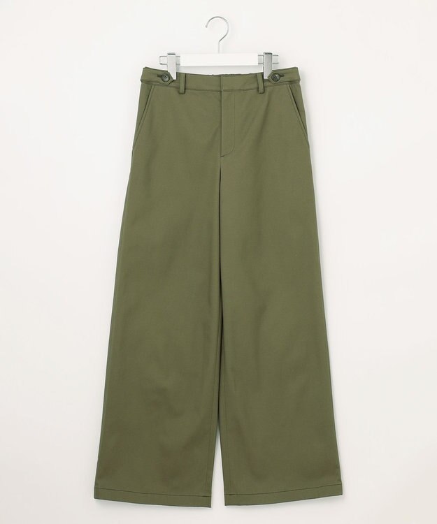J.PRESS LADIES 20チノストレッチ ストレート パンツ カーキ系