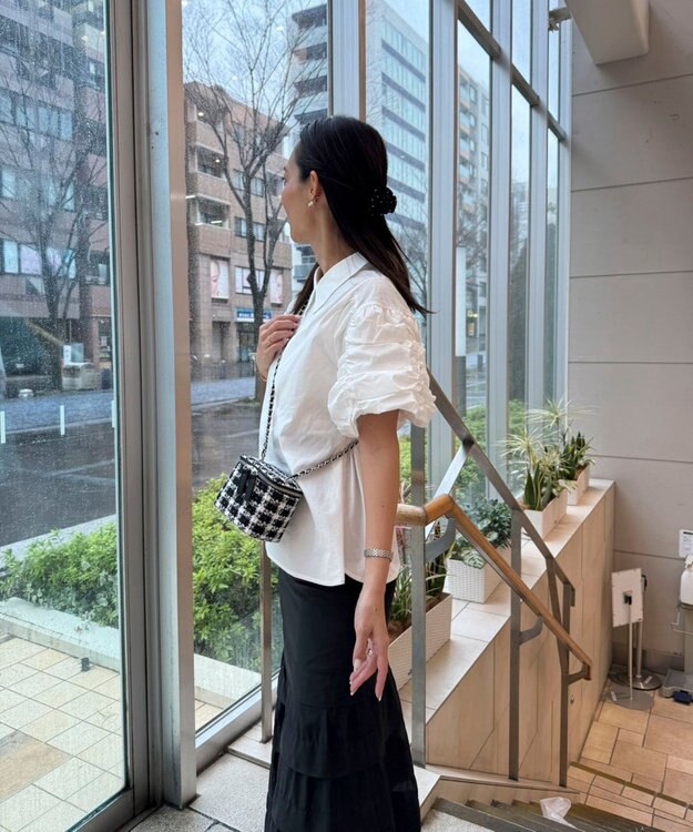 Green Parks AnriettMusee ギャザースリーブブラウス Off White