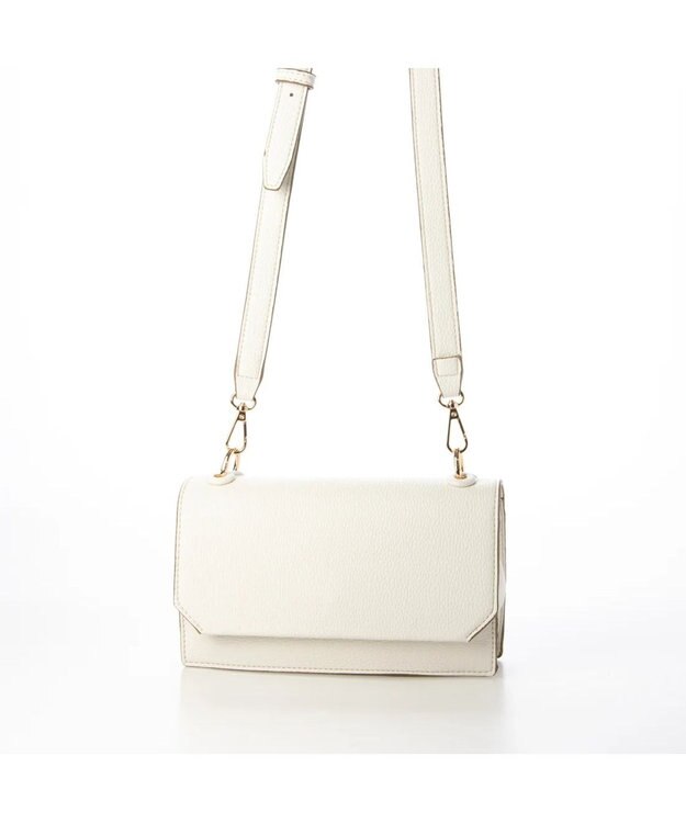 UNBILLION kakatoo プラチェーンハンドルスクエアショルダー アイボリー