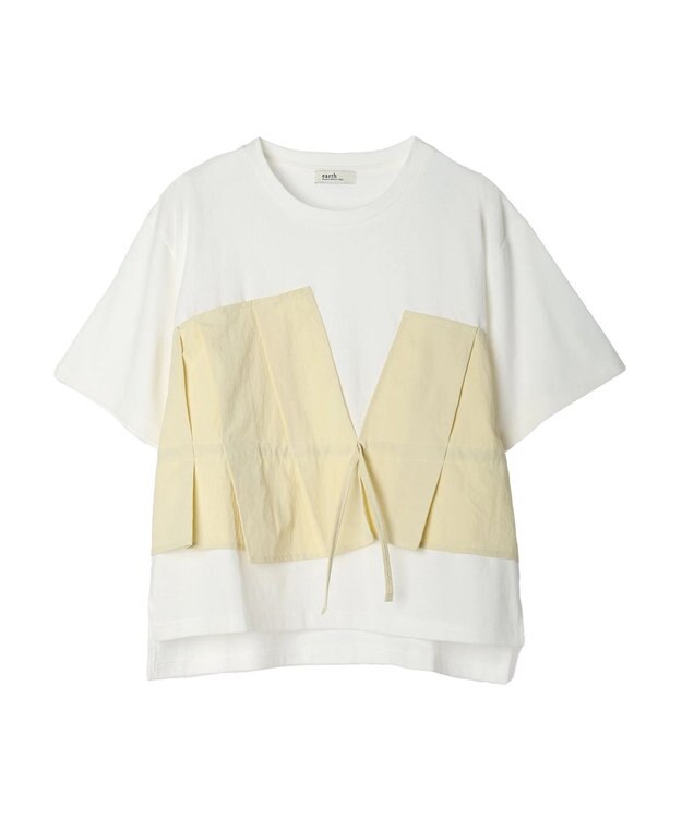 earth music&ecology ビスチェドッキングプルオーバー Yellow