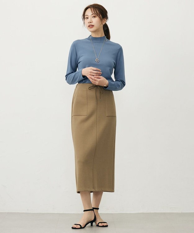 J.PRESS LADIES メタルコンビ ダブルリング ネックレス ウスゴールド系