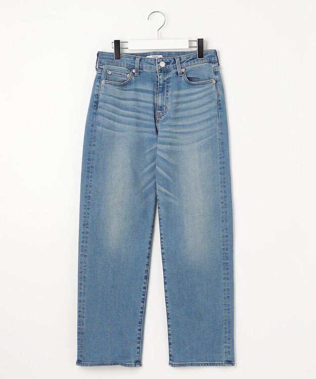 J.PRESS LADIES S 【洗える】BASIC STRETCH DENIM ボーイフィット パンツ ダルブルー系